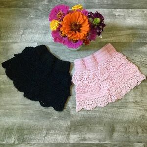 Toddler lace skirts.